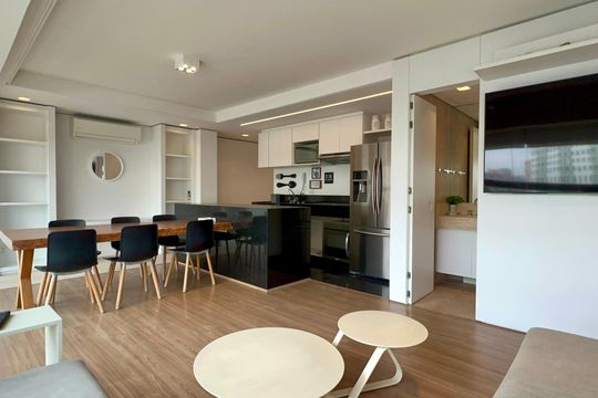 Sala de apartamento à venda com 1 quarto, 78m² em Jardim Paulista, São Paulo