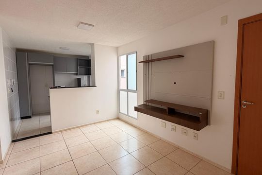 Sala de apartamento para alugar com 2 quartos, 43m² em Jardim Imperial, Aparecida de Goiânia, Aparecida de Goiânia