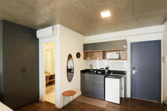 Cozinha de apartamento à venda com 1 quarto, 33m² em Santana, São Paulo