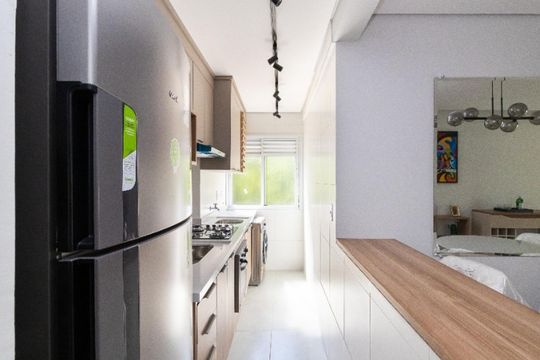 Cozinha de apartamento à venda com 2 quartos, 58m² em Parada Inglesa, São Paulo