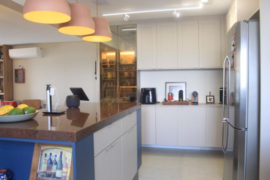 Cozinha de apartamento à venda com 3 quartos, 142m² em Santo Antônio, São Caetano do Sul
