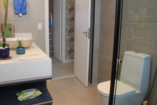 Banheiro de apartamento à venda com 3 quartos, 142m² em Santo Antônio, São Caetano do Sul