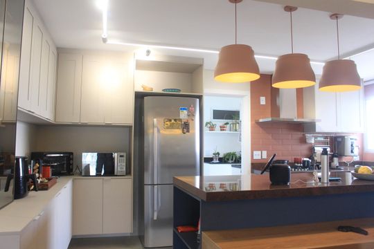 Cozinha de apartamento à venda com 3 quartos, 142m² em Santo Antônio, São Caetano do Sul