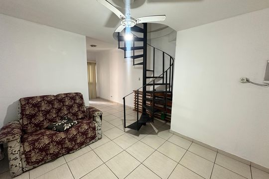 Sala de apartamento para alugar com 1 quarto, 60m² em Centro, São Vicente