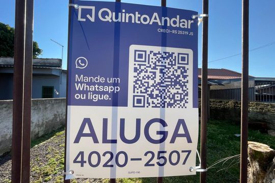 Placa instalada em 31/07/2026 com o código SUPD-190 de casa para alugar com 1 quarto, 28m² em Scharlau, São Leopoldo