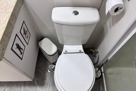 Banheiro Social de apartamento à venda com 3 quartos, 138m² em Recreio dos Bandeirantes, Rio de Janeiro