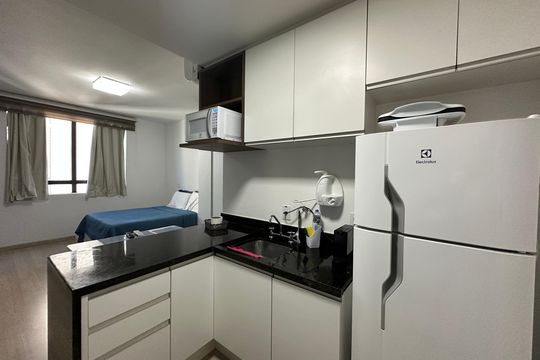 Cozinha de apartamento à venda com 1 quarto, 26m² em Bethaville I, Barueri