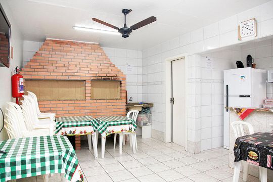 Área Comum - Salão de Festas de apartamento à venda com 1 quarto, 50m² em Menino Deus, Porto Alegre