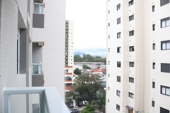 Varanda da Sala de apartamento à venda com 1 quarto, 34m² em Vila Leopoldina, São Paulo
