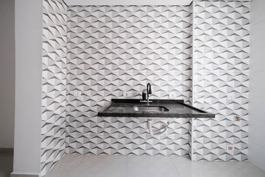 Sala/Cozinha de apartamento à venda com 2 quartos, 45m² em Parque Maria Luiza, São Paulo