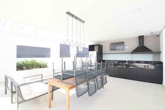 Área comum - Churrasqueira de kitnet/studio para alugar com 1 quarto, 37m² em Vila Andrade, São Paulo