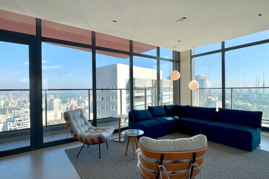 Área comum de kitnet/studio para alugar com 1 quarto, 25m² em Pinheiros, São Paulo