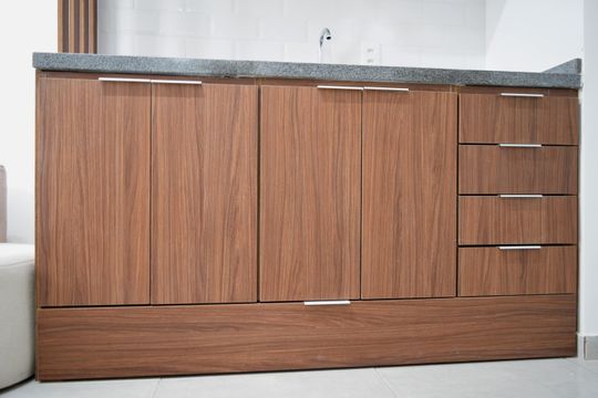 Sala/Cozinha Integrados de apartamento para alugar com 1 quarto, 25m² em Pinheiros, São Paulo