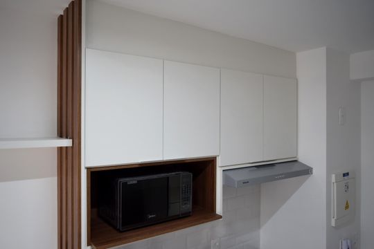 Sala/Cozinha Integrados de apartamento para alugar com 1 quarto, 25m² em Pinheiros, São Paulo