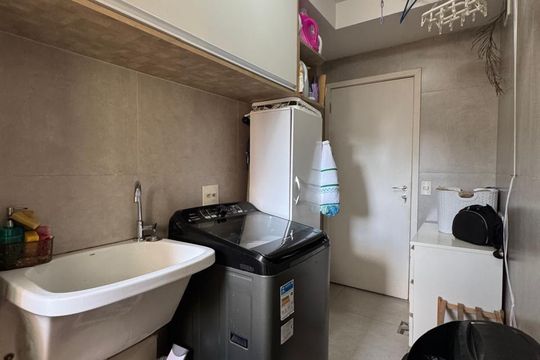 Área de serviço de apartamento à venda com 3 quartos, 109m² em Jardim Caravelas, São Paulo