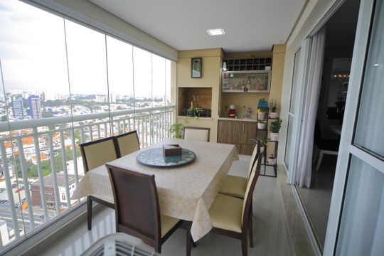 Varanda da  Sala  de apartamento à venda com 3 quartos, 123m² em Centro, São Bernardo do Campo