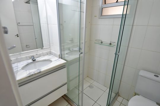 Banheiro Social de apartamento à venda com 3 quartos, 64m² em Bonfim, Campinas