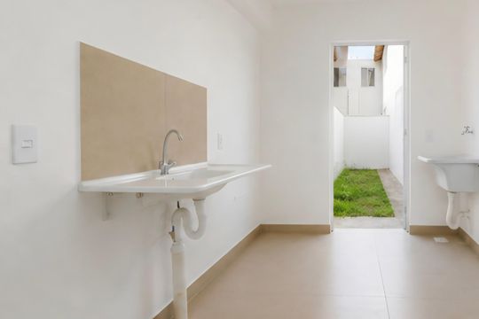 Cozinha de casa de condomínio para alugar com 2 quartos, 65m² em mato dentro, Indaiatuba