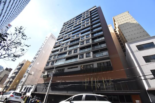 Fachada de kitnet/studio para alugar com 1 quarto, 25m² em Centro, Curitiba