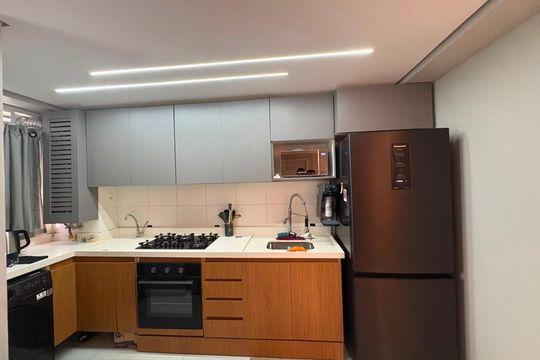 Cozinha de apartamento para alugar com 1 quarto, 57m² em Jardim Alvorada, Nova Iguaçu