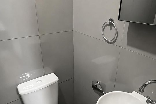 Banheiro de apartamento para alugar com 1 quarto, 35m² em Botafogo (Justinópolis), Ribeirão das Neves