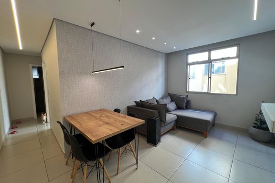Sala de apartamento para alugar com 2 quartos, 73m² em Castelo, Belo Horizonte