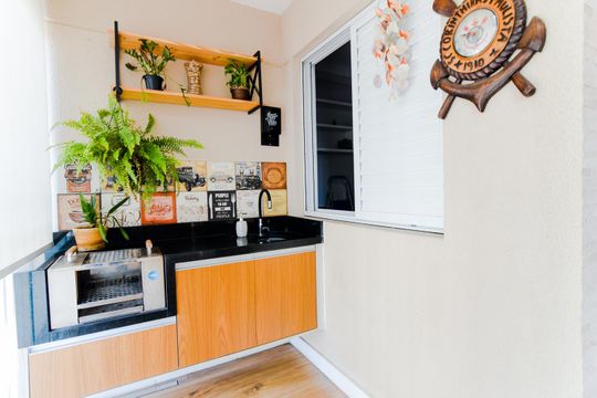 Varanda da Sala de apartamento para alugar com 3 quartos, 77m² em Vila Rosalia, Guarulhos