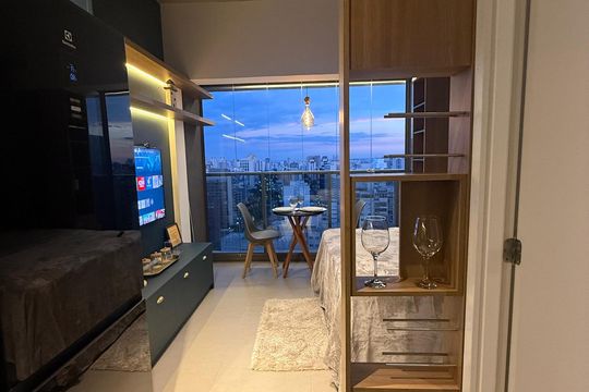 Cozinha de apartamento para alugar com 1 quarto, 35m² em Botafogo (Justinópolis), Ribeirão das Neves