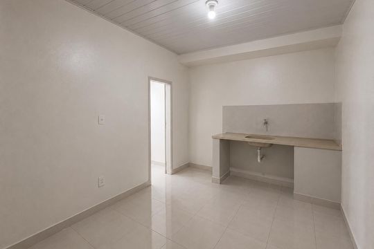 Cozinha de apartamento para alugar com 1 quarto, 35m² em Botafogo (Justinópolis), Ribeirão das Neves