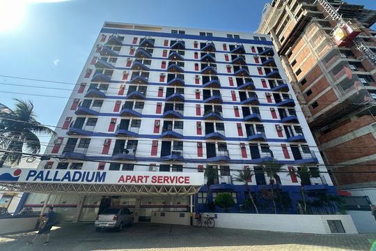 Fachada do Prédio de apartamento para alugar com 1 quarto, 36m² em Centro, São Vicente