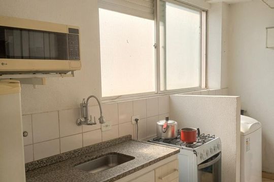 Cozinha de apartamento à venda com 2 quartos, 54m² em Parque Marajoara, Santo André