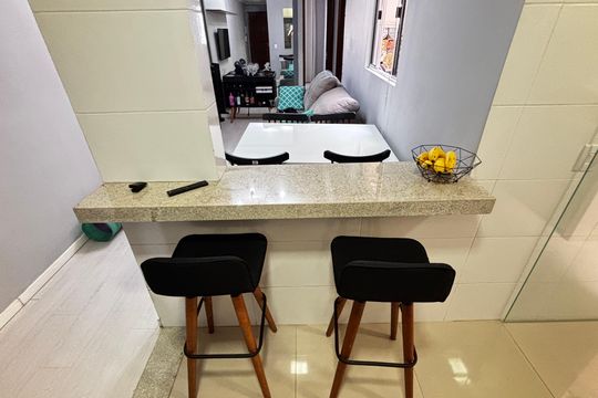 Cozinha de apartamento à venda com 2 quartos, 50m² em Utinga, Santo André