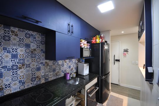 Cozinha de apartamento à venda com 3 quartos, 64m² em Parque Novo Mundo, São Paulo