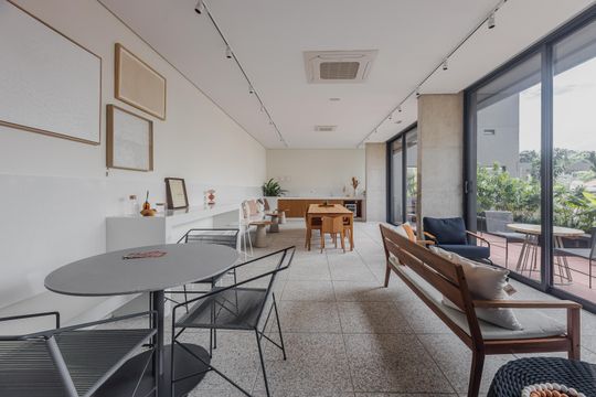 Área comum de kitnet/studio para alugar com 1 quarto, 29m² em Pinheiros, São Paulo