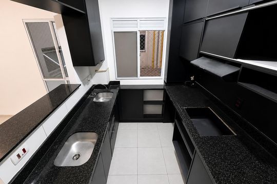 Cozinha de apartamento para alugar com 2 quartos, 39m² em Canudos, Novo Hamburgo