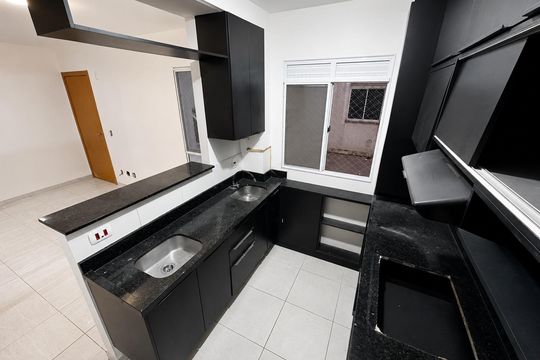 Cozinha de apartamento para alugar com 2 quartos, 39m² em Canudos, Novo Hamburgo