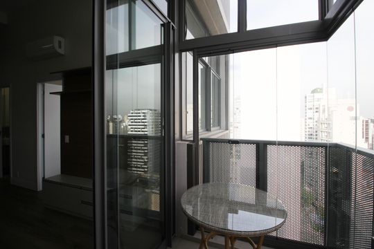 Varanda de apartamento para alugar com 1 quarto, 33m² em Indianópolis, São Paulo