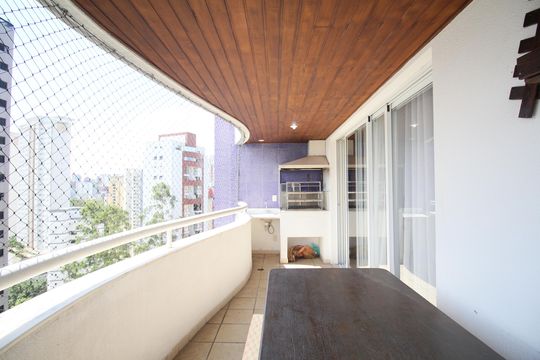 Varanda da Sala de apartamento para alugar com 3 quartos, 131m² em Vila Andrade, São Paulo