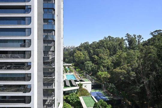 Vista da Suíte 2 de apartamento à venda com 3 quartos, 142m² em Real Parque, São Paulo