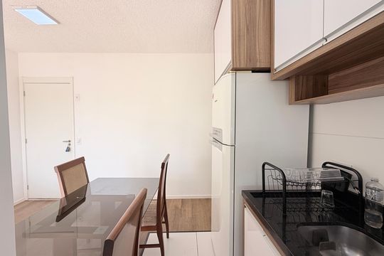 Cozinha de apartamento para alugar com 2 quartos, 49m² em Ponte Sao Joao, Jundiaí