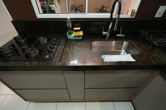Cozinha de apartamento à venda com 3 quartos, 80m² em Utinga, Santo André