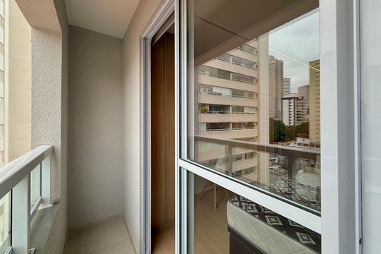 Sacada  de kitnet/studio para alugar com 1 quarto, 27m² em Brooklyn, São Paulo