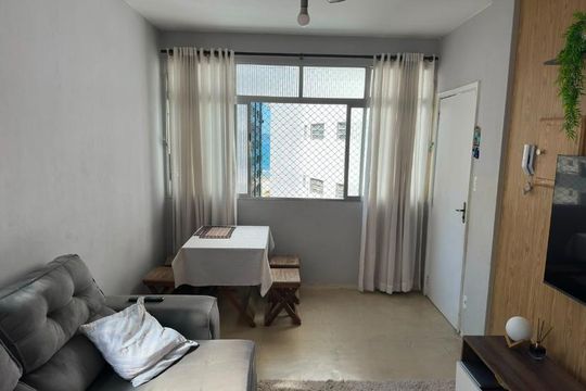 Sala de apartamento para alugar com 1 quarto, 35m² em Itararé, São Vicente