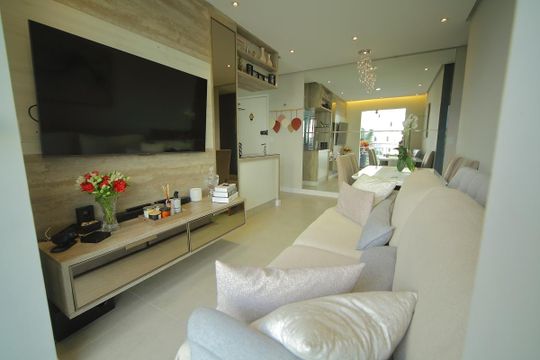Sala de apartamento à venda com 3 quartos, 76m² em Vila Santa Luzia, São Bernardo do Campo