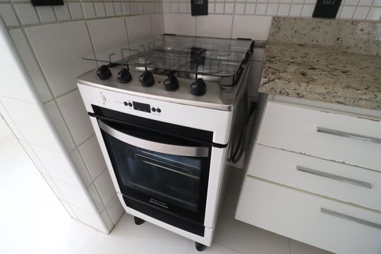 Cozinha de apartamento para alugar com 2 quartos, 59m² em Centro, Uberlândia