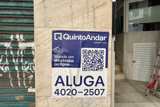 Placa de apartamento para alugar com 1 quarto, 25m² em Copacabana, Rio de Janeiro
