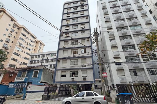 Fachada de apartamento para alugar com 1 quarto, 42m² em Aparecida, Santos