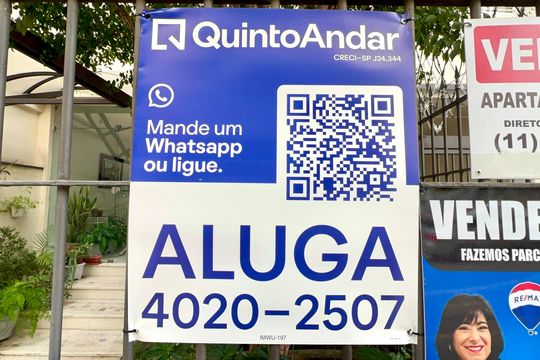 Placa de apartamento para alugar com 1 quarto, 41m² em Pinheiros, São Paulo