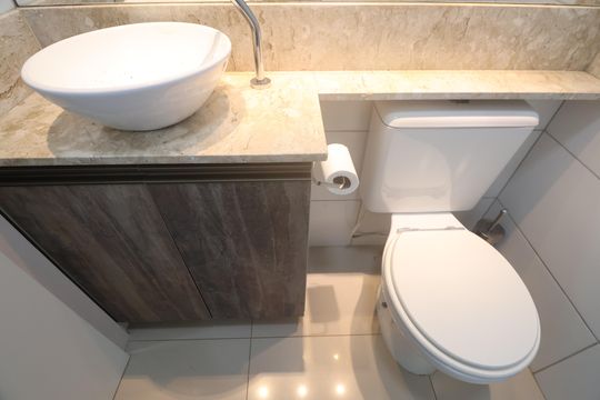 Banheiro  de apartamento para alugar com 2 quartos, 48m² em Estância Velha, Canoas