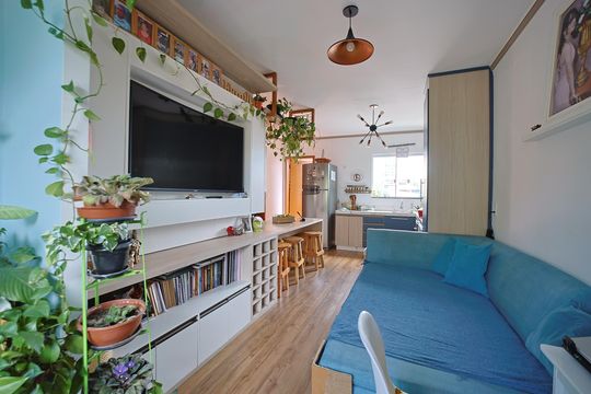 Sala de apartamento à venda com 2 quartos, 56m² em Vila Guilhermina, São Paulo